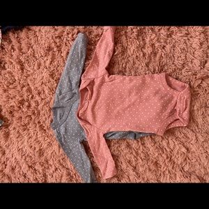 Baby girl long sleeve onesie 0-3 months